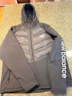 New Balance Black Sherpa-Lined Hoodie
